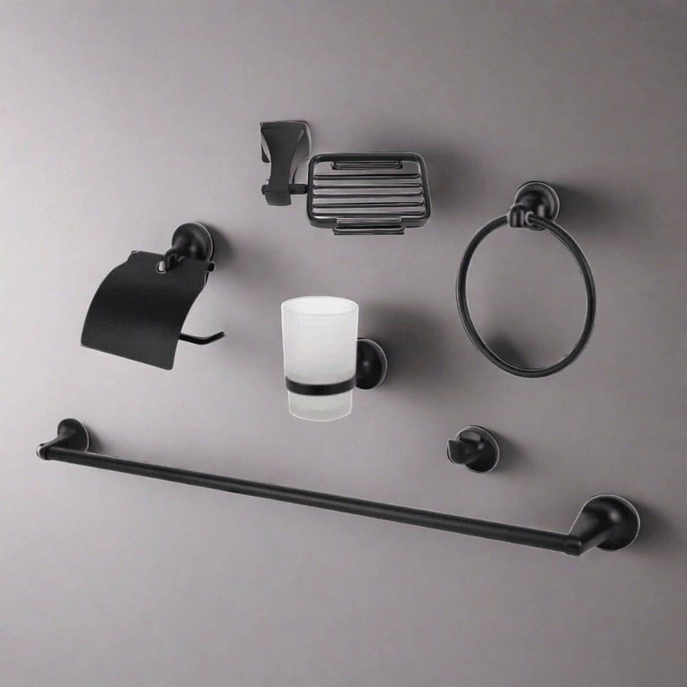 bathroom accessories  black